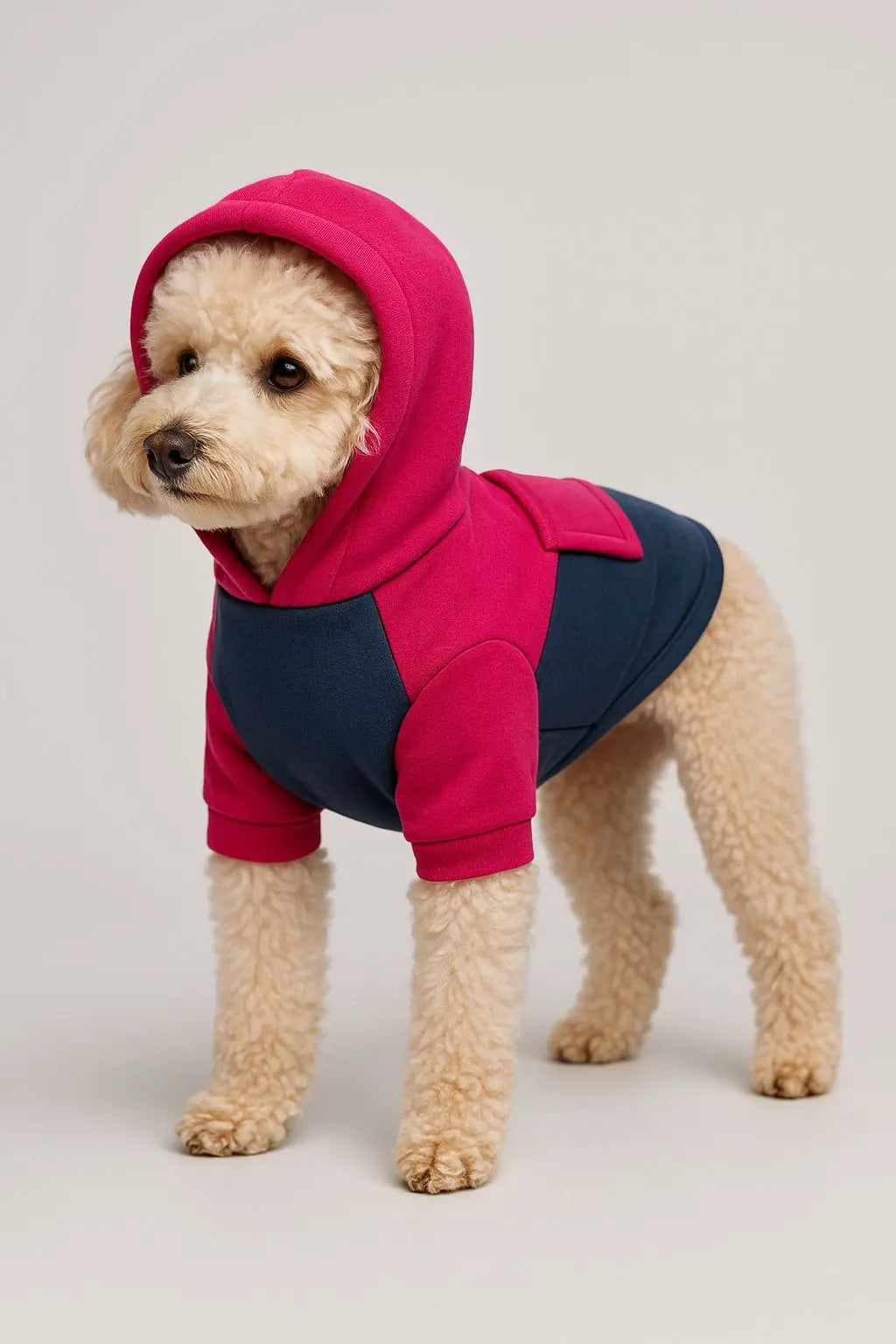 Kontrast Koleksiyon Kapüşonlu Köpek Hoodie – Rahat Sweatshirt