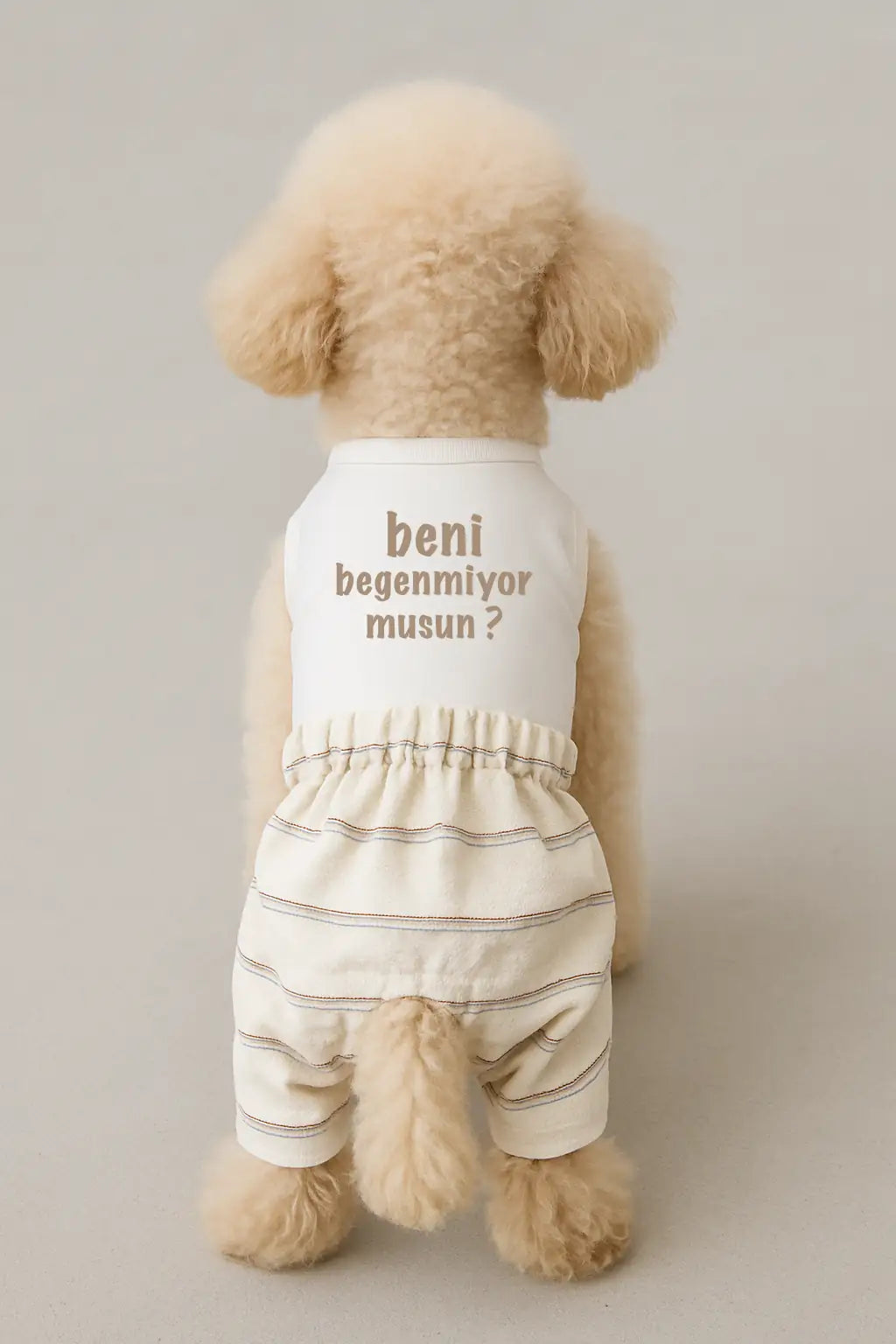 Kedi & Köpekler Için Şort Tişört Takım Beni Beğenmiyor musun Baskılı