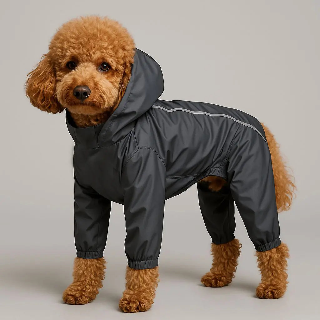 Reflective RainSuit – Dark Grey Edition (Füme) Yağmurluk/Rüzgarlık Reflektör Detaylı