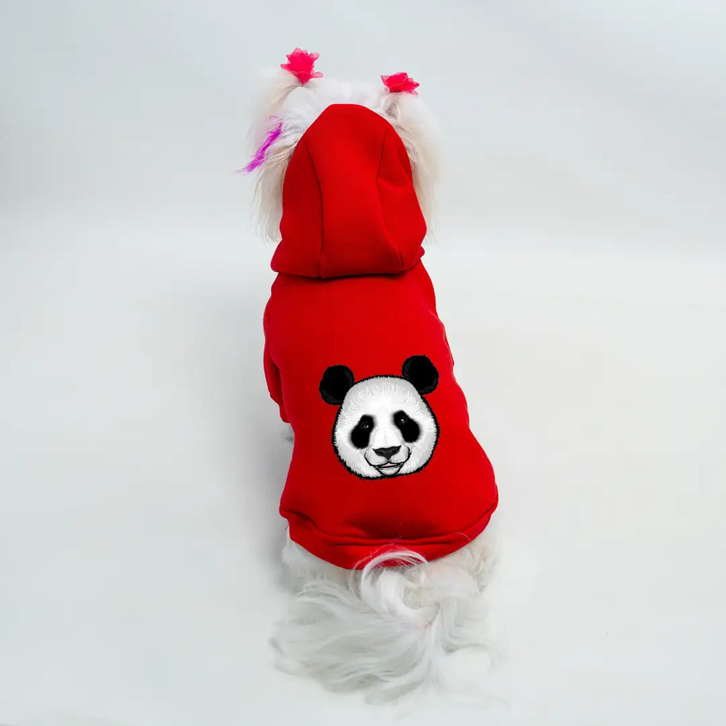 Kırmızı Panda Baskılı Kedi ve Köpek Sweatshirt Hoodie