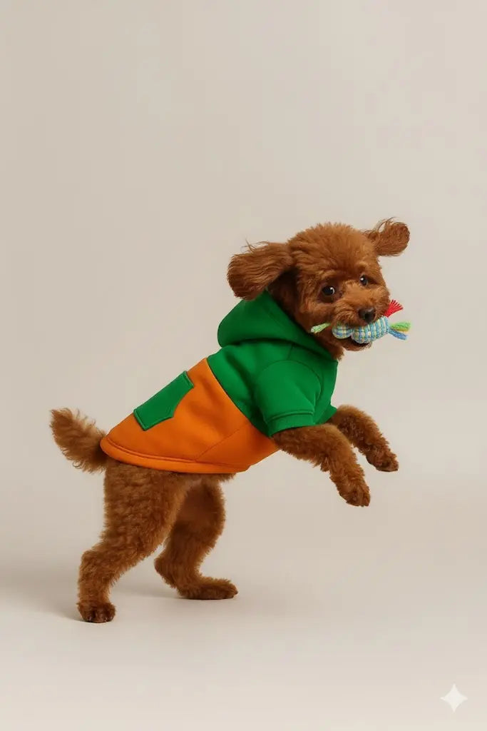Kontrast Koleksiyon Kapüşonlu Köpek Hoodie – Rahat Sweatshirt