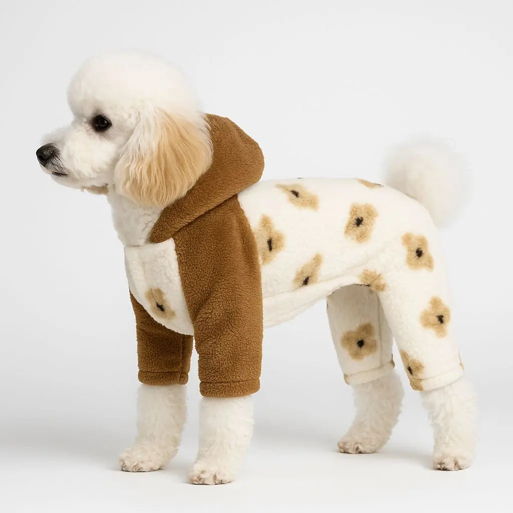 Premium 4 Bacaklı “Teddy Mocha” Welsoft Tulum (Çift Taraflı Yumoş)
