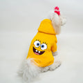 Sarı Sünger Bob Baskılı Kedi ve Köpek Sweatshirt Hoodie