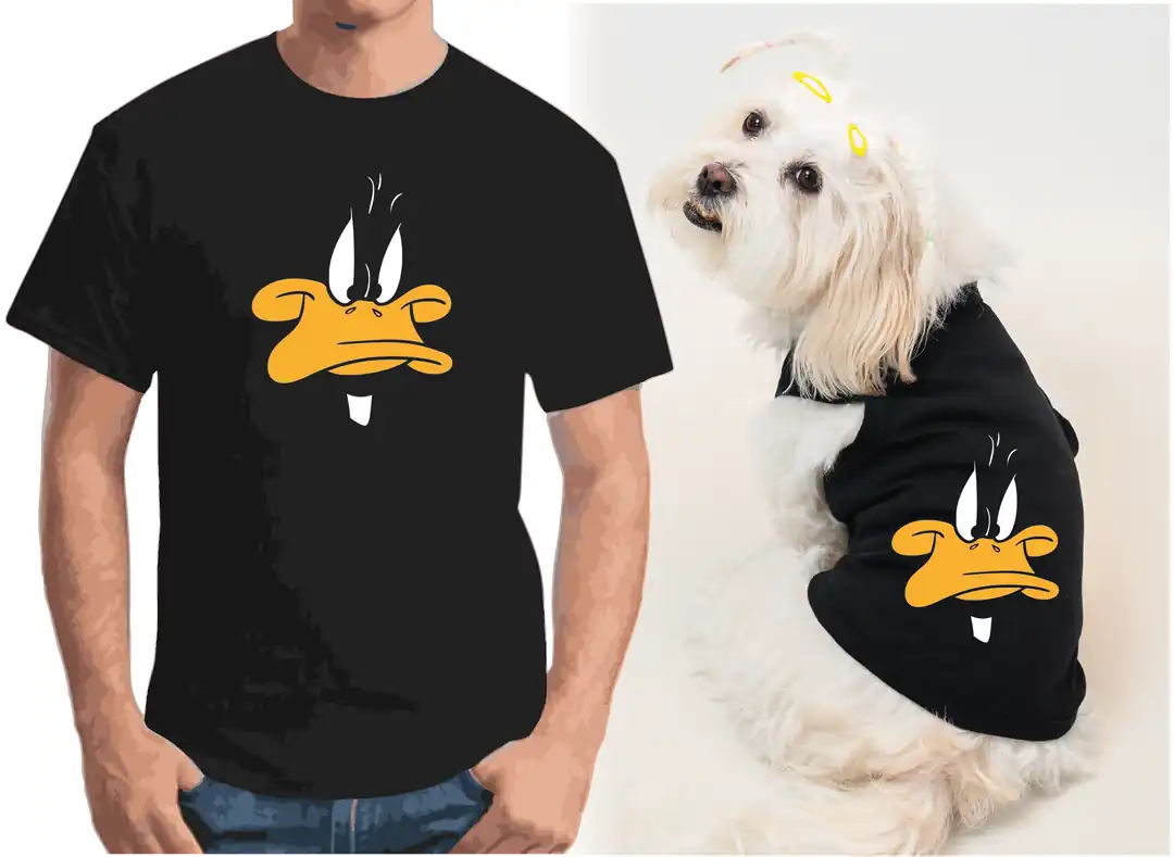 Köpek ve Sahip Kombini - Takım olarak gönderilir Beyaz Baskılı