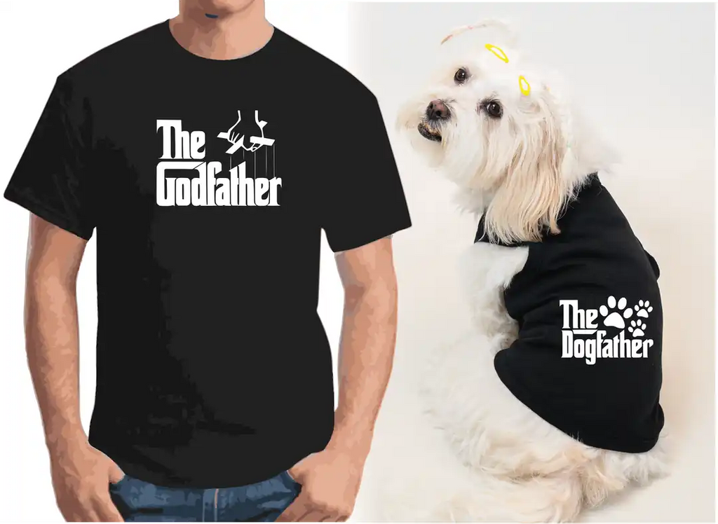 Köpek ve Sahip Kombini - Takım olarak gönderilir Beyaz Baskılı