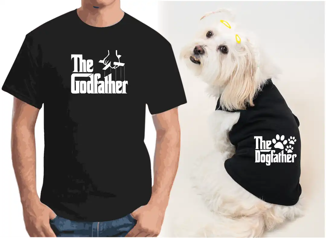 Köpek ve Sahip Kombini - Takım olarak gönderilir Beyaz Baskılı