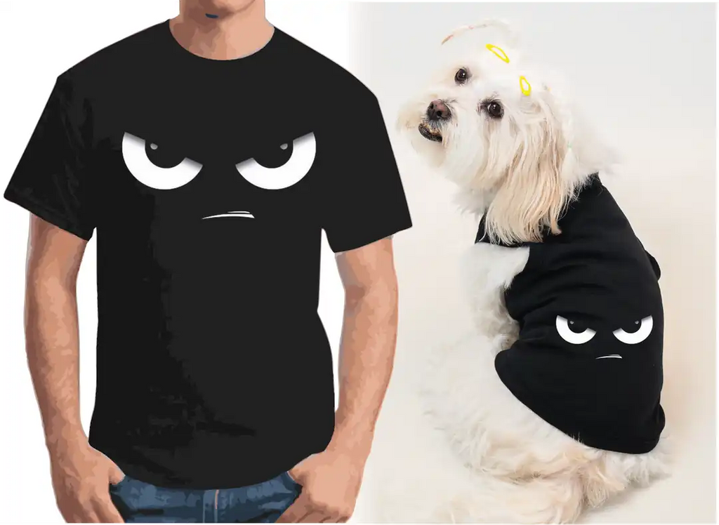 Köpek ve Sahip Kombini - Takım olarak gönderilir Beyaz Baskılı
