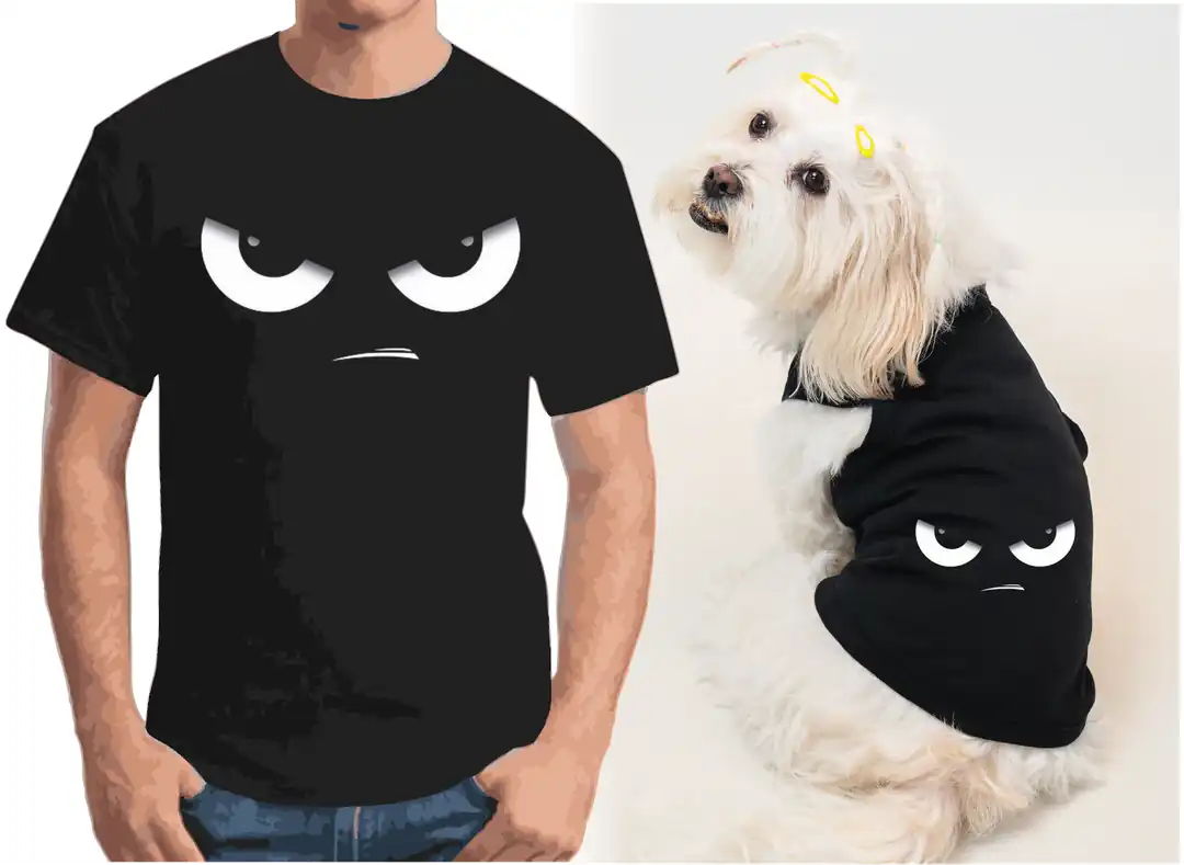Köpek ve Sahip Kombini - Takım olarak gönderilir Beyaz Baskılı