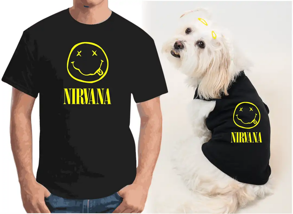Köpek ve Sahip Kombini - Takım olarak gönderilir Beyaz Baskılı