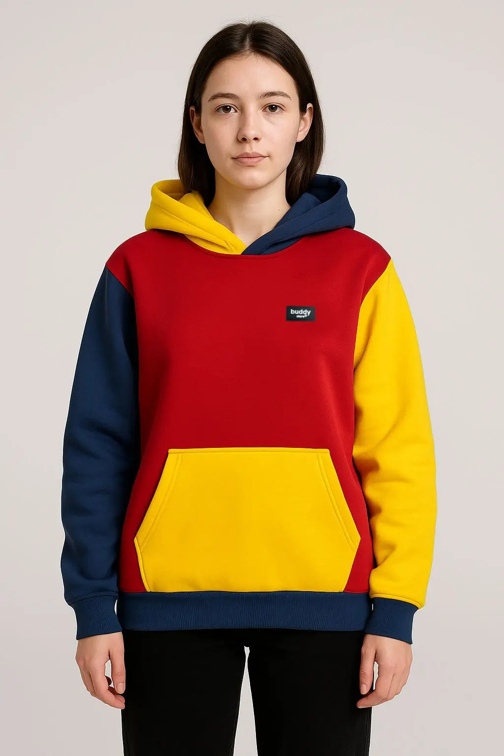 Unisex Oversize Sweatshirt Hoodie Colourful Model