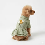 Bloomie Soft Yeşil Nakışlı Kedi Köpek Elbisesi