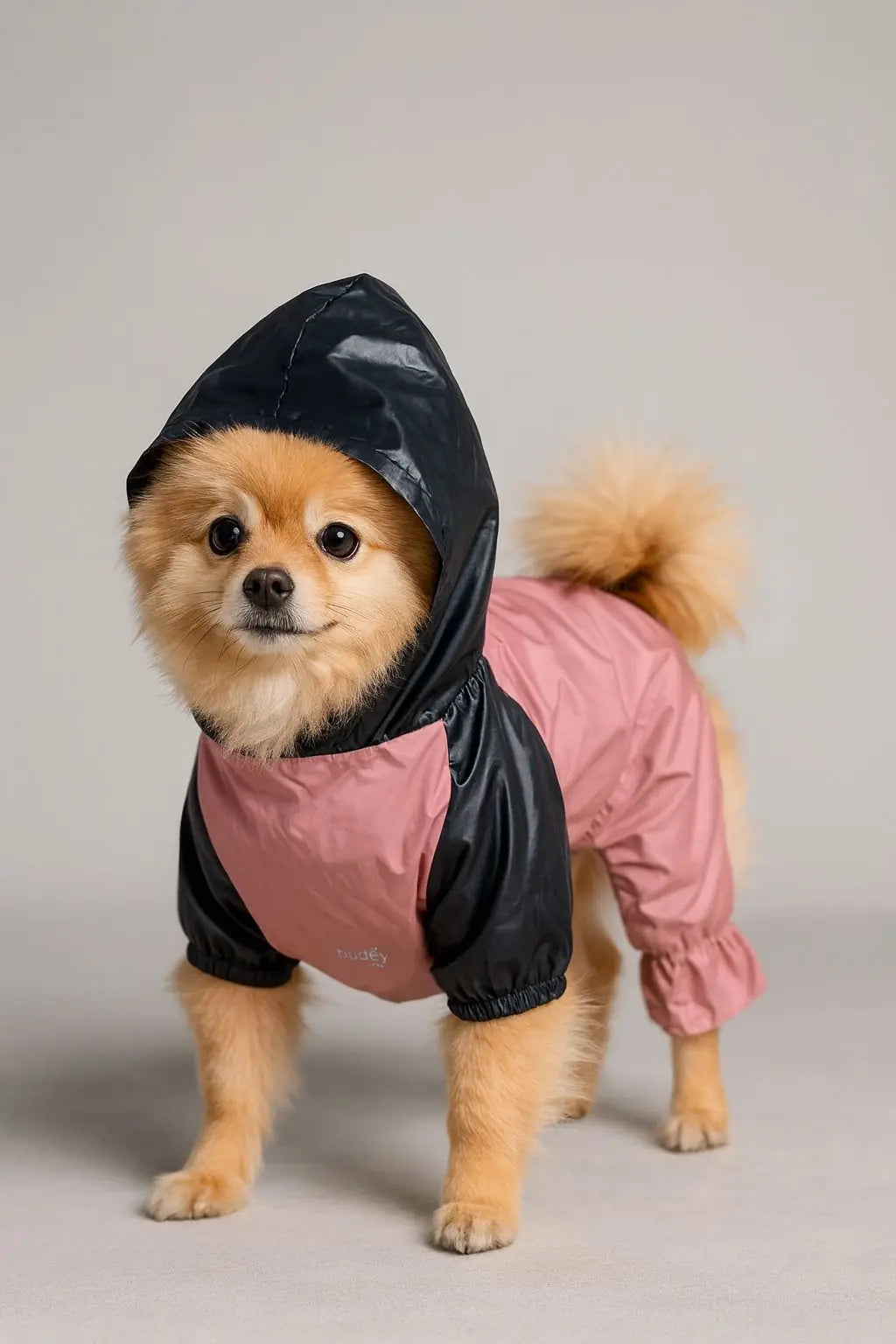 Black & Pink Luxe Rain Suit - Kedi & Köpek Yağmurluk & Rüzgarlığı