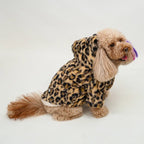 Kedi & Köpek Kıyafeti- Çift Taraflı Kullanılabilir Peluş - Leopar Desenli Kürk