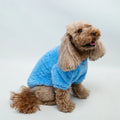 Kedi & Köpek Kıyafeti - Bebe Mavisi Bisiklet Yaka Peluş Sweatshirt