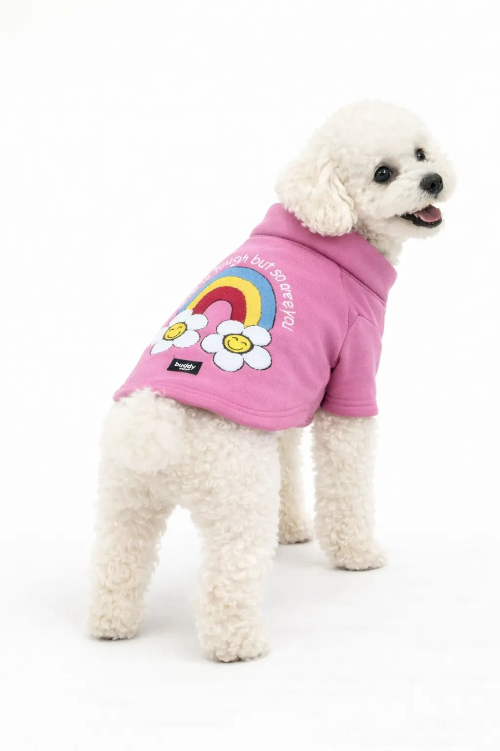 Pembe Hakim Yaka Comfort Fit Köpek Sweat Ceketi (WarmFlex Koleksiyonu)