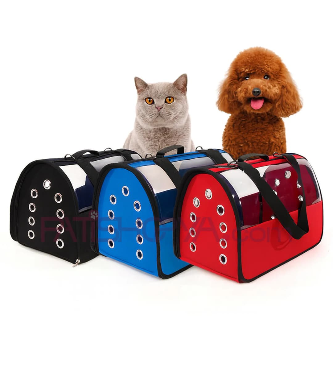 PETPRETTY Şeffaf Çanta Büyük Boy 30x30x49 Kırmızı 1 Adet