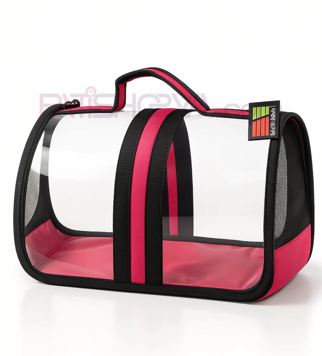 BACCO MİLANO ŞEFFAF ÇANTA PEMBE 44x28x28 cm