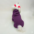 Mor Baskısız Kedi ve Köpek Sweatshirt Hoodie