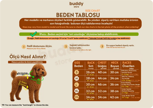 Beyaz Desenli Biye Kollu Kedi Köpek Elbisesi